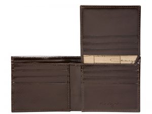 Infinity Leather Wallet with Slight Texture - Image 2