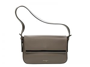 Shadows Leather Pochette - Women's Shoulder Bags - Black, Grey, Teal Color