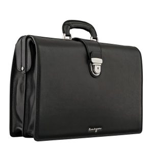 Statesman Leather Diplomat Bag - Men's Business Bags - Black, Brown Color - Best Leather Bag Options for Teachers