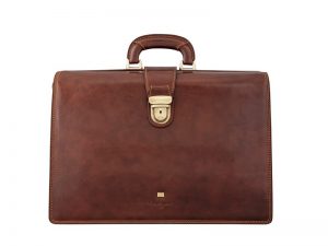 Statesman Leather Diplomat Bag - Men's Business Bags - Black, Brown Color