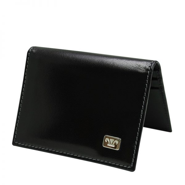 Zenith Leather Cardholder - Black Color - Pure Italian Leather