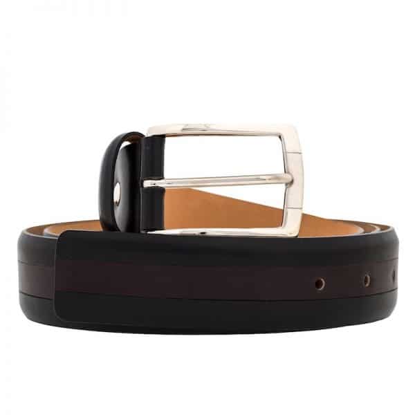 Binario Leather Mixed color belts for men in Black/Brown & Black/Burgundy