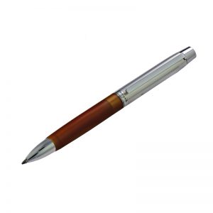 Ball point writing instrument in amber color
