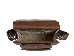 Zenith Italian Leather Messenger Bag For Men in Black & Brown Color KZ1309