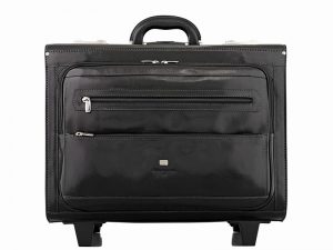 Statesman Pilot Leather Trolley Bag - Image 2