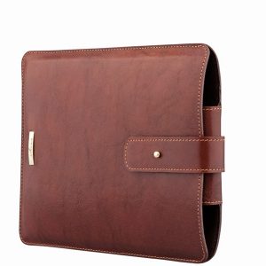 Full grain calf leather iPad Slipcase in brown color.