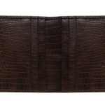 Wittet Croco Leather Card Holder For Men - Brown Color - Italian Leather