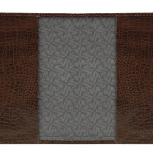 Wittet Croco Leather Passport Sleeve - Brown Color - Pure Leather