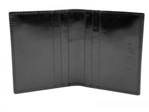 Zenith Leather Cardholder - Black Color - Pure Italian Leather