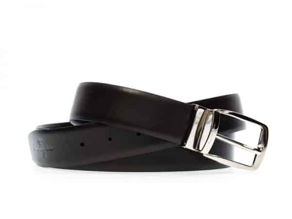 Leather Belt Reversible - Black & Dark Brown Color