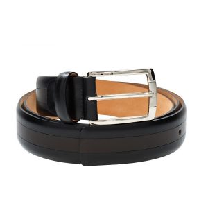 Binario Leather Mixed color belts for men in Black/Brown & Black/Burgundy