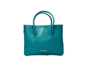 Au Fait Ladies Leather Tote - Black, Blue, Torquoise, Red, Tan Color