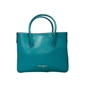 Au Fait Ladies Leather Tote - Black, Blue, Torquoise, Red, Tan Color