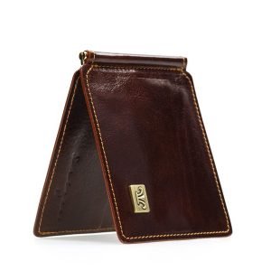 Statesman Leather Money Clip Wallet For Men - Black, Brown Color