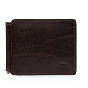 Statesman Leather Money Clip Wallet For Men - Black, Brown Color