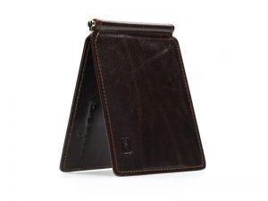 Statesman Leather Money Clip Wallet For Men - Black, Brown Color