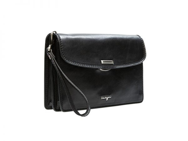 Statesman Leather Clutch - Black, Brown Color