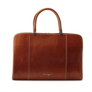Absolute Unisex Leather Document Bag - Black, Brown Color
