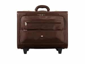 Statesman Pilot Leather Trolley Bag