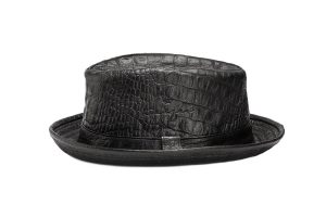 Fedora Leather Hat (Croco)