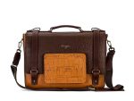 Insignia Leather Messenger Bag - Image 4