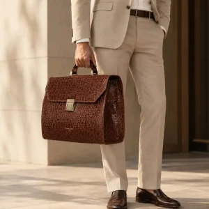 Croco Business bag by Kaizer
