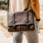 City Messenger Bag with magnetic snap closure