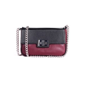 KZ2225 Au Fait Saffiano Leather Sling Bag and Clutch Cherry