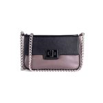 KZ2225 Au Fait Saffiano Leather Sling Bag and Clutch Grey