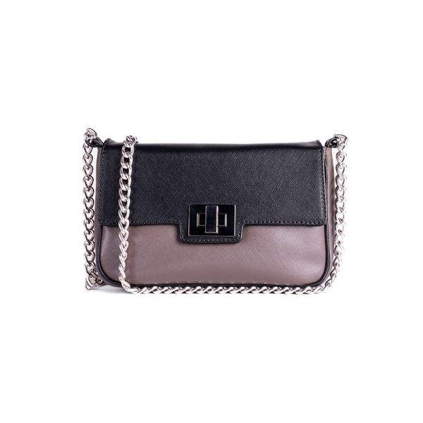 KZ2225 Au Fait Saffiano Leather Sling Bag and Clutch Grey