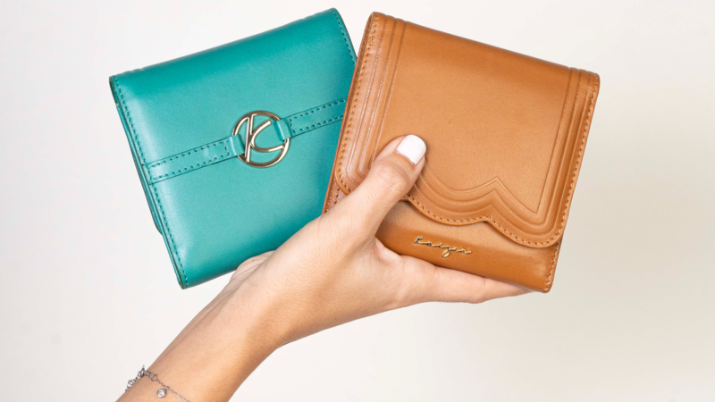 Leather wallet for women Italian leather