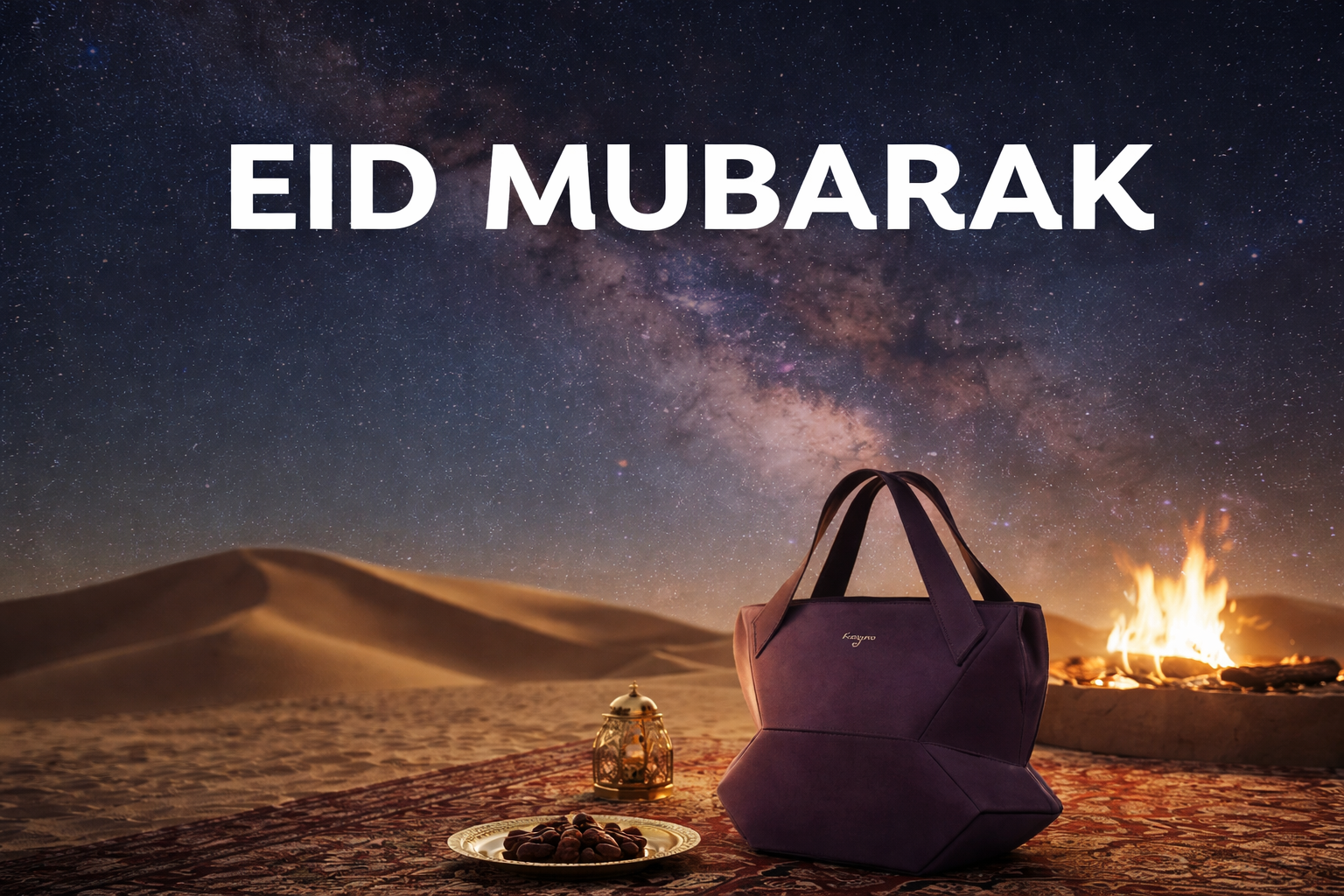 Eid Mubarak tote bag and handbag from Kaizer Leather