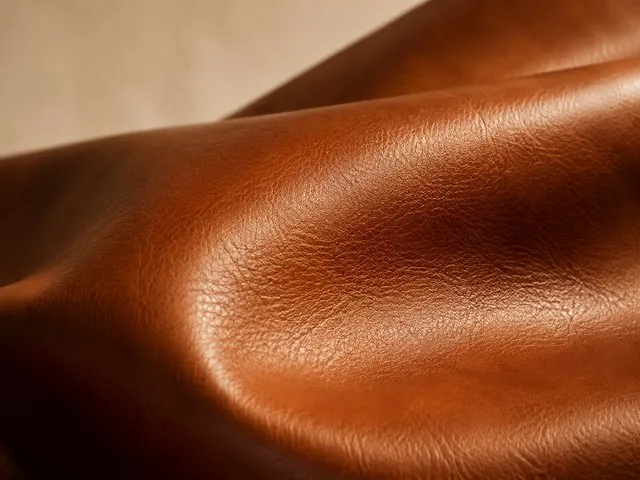 Brand new full-grain leather before patina