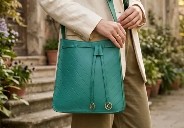 Viva Green or Teal Tote bag by Kaizer leather