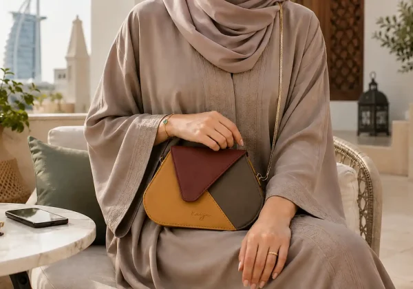 Shadows Clutch leather bag on Emirati Women's Day by Kaizer